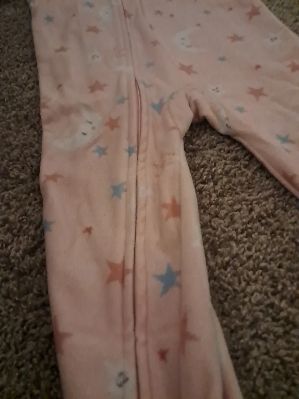 Carter's Pink Moon & Star Footed One-Piece Pajamas